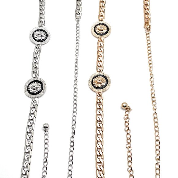 Women’s Metal Chain Belt with Concho Medallions NWOT - Picture 5 of 5